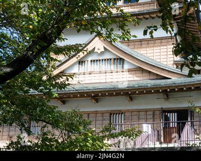 Rekonstruierte Hauptburg des historischen Takashima Schlosses in Suwa - Nagano Präfektur, Japan Stockfoto