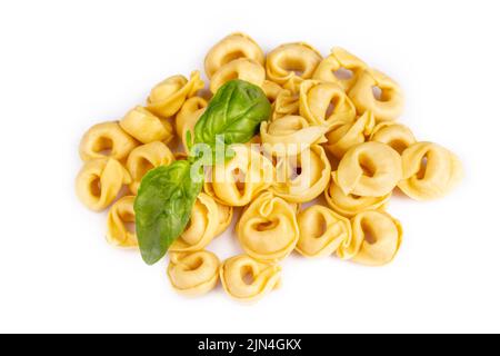 Tortellini. Hintergrund italienische Pasta Tortellini. Traditionelle italienische Küche. Stockfoto