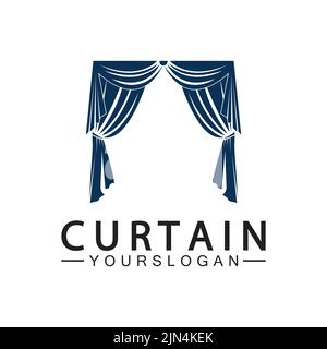 Vorhang Logo Vektor Illustration Design Vorlage Stock Vektor