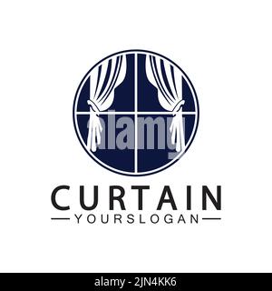 Vorhang Logo Vektor Illustration Design Vorlage Stock Vektor