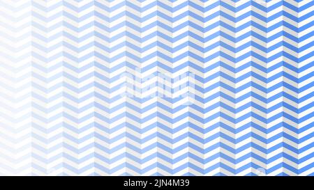 Geometrische, grafische und schräge blaue Linien auf Weiß mit 3D und Lichteffekt, verblassen zu Weiß. Abstrakter Musterhintergrund in 4K Auflösung. Stockfoto