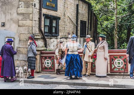 Hebden Bridge Steampunk Festival Stockfoto