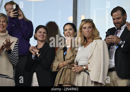 Kronprinzessin Maria von Dänemark während der FEI-Weltmeisterschaft in Herning, Dänemark, 8. August 2022. Foto: Pontus Lundahl / TT-Code 10050 Stockfoto