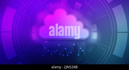 2D Rendering-Technologie Cloud Computing Stockfoto