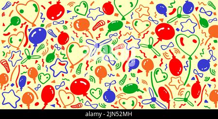 Cute verschiedene Design nahtlose Muster perfekt für Print-Stoff, Textil, Paket, Tapete. Abstrakter Vektorgrafik Hintergrund. Stock Vektor
