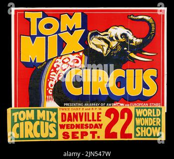 Tom Mix Circus Poster (Tom Mix, 1937) Danville Stockfoto