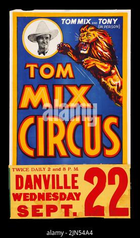 Tom Mix Circus Poster (Tom Mix, 1937). Vintage-Poster Stockfoto