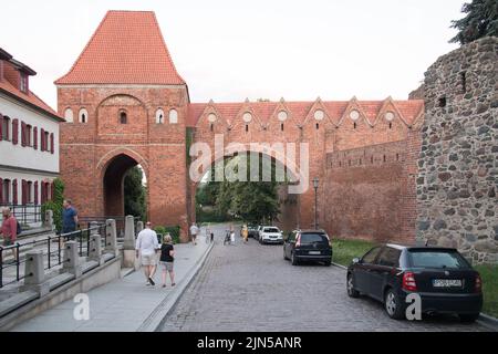 Gotischer Backsteingdanisko (Dansker) der ruinierten Burg des Deutschen Ordens in der Neustadt von Torun, die von der UNESCO zum Weltkulturerbe erklärt wurde, in Torun, Polen © Wojciech Strozyk Stockfoto