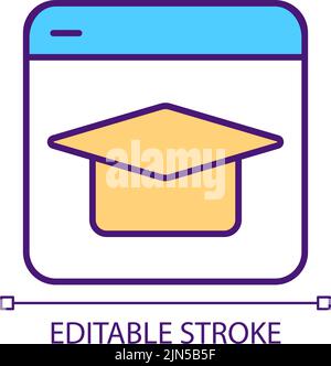 RGB-Farbsymbol der eLearning-Website Stock Vektor