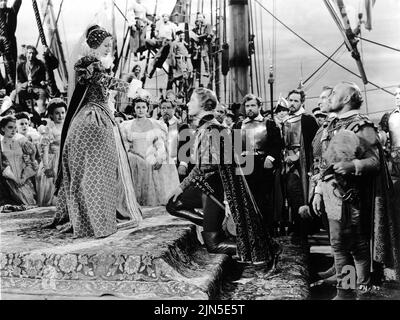 FLORA ROBSON BRENDA MARSHALL ERROL FLYNN und DONALD CRISP in THE SEA HAWK 1940 Regisseur MICHAEL CURTIZ Musik Erich Wolfgang Korngold Warner Bros. Stockfoto