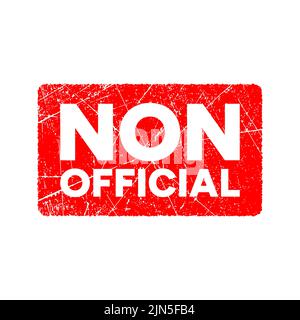 Nicht offizieller roter Vektorstempel isoliert auf weißem Hintergrund Stock Vektor