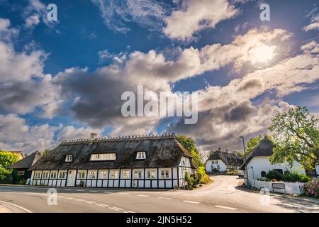 Strohhalden in Faldsled auf der Insel Fünen, Dänemark Stockfoto