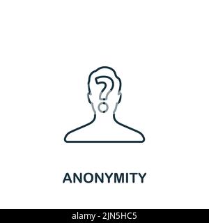 Anonymisierungssymbol. Monochromes einfaches Kryptowährungssymbol für Vorlagen, Webdesign und Infografiken Stock Vektor