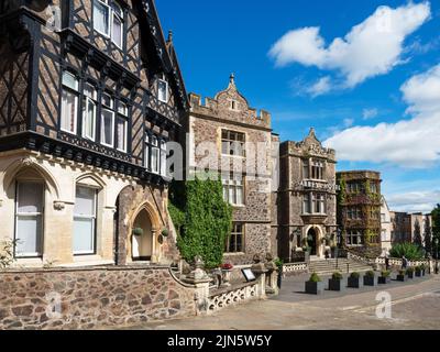 Das Abbey Hotel ist ein denkmalgeschütztes Gebäude an der Abbey Road in Great Malvern Worcestershire England Stockfoto