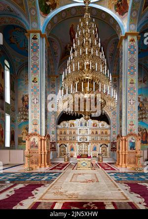 Das Innere des Klosters Krasnogorskiy Allerheiligen in der Nähe der Stadt Svaljava in der Ukraine Stockfoto