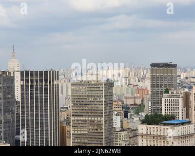 Blick auf die Skyline von Sao Paulo, Brasilien Stockfoto