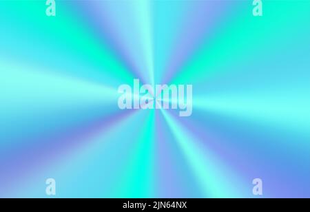 Holographischer konischer Gradientenhintergrund. Abstrakte metallische Vektorgrafik Stock Vektor