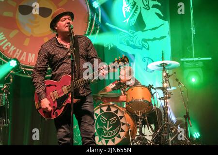 Mark Chadwick von den Levelers beim Wickham Festival, Hampshire, Großbritannien. 6. August 2022 Stockfoto