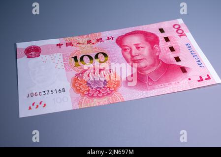 Nahaufnahme des chinesischen Yuan RMB Stockfoto