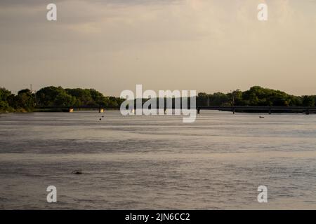 Highway 14 Brücke über platte River Nebraska . Hochwertige Fotos Stockfoto