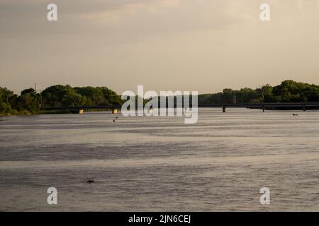 Highway 14 Brücke über platte River Nebraska . Hochwertige Fotos Stockfoto