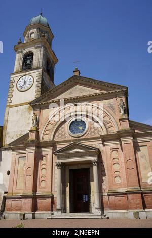 Historische Kirche von Pieveottoville, Polesine Zibello, in der Provinz Parma, Emilia-Romagna, Italien Stockfoto