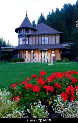 Wallace Idaho Train Depot Gebäude nach historischem, viktorianischem Design Stockfoto