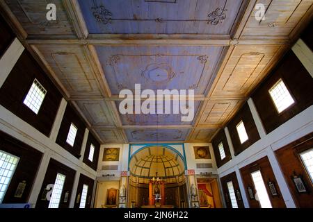 Old Idaho Cataldo Mission Church Building Structure in Northern Idaho Interior Chapel Stockfoto