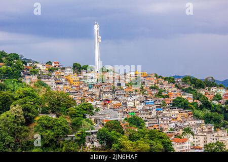 Details des Hügels der Freuden in Rio de Janeiro - brasilien Stockfoto