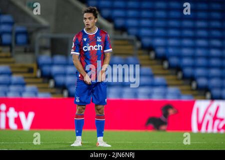 LONDON, ENGLAND - 09. AUGUST: Noah Watson beim Spiel der Premier League 2 Division 1 zwischen Crystal Palace U21 und Brighton & Hove Albion F.C. U21 im Selhurst Park am 9. August 2022 in London, Großbritannien. (Foto von Sebastian Frej) Kredit: Sebo47/Alamy Live News Stockfoto