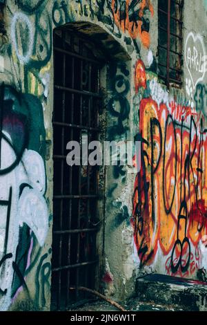 Schöne und detailreiche Porträts im Außenbereich. Stockfoto