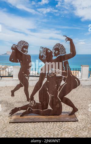 Aussichtspunkt Mirador del Portal Viejo in der Altstadt von Altea, Alicante Spanien Stockfoto