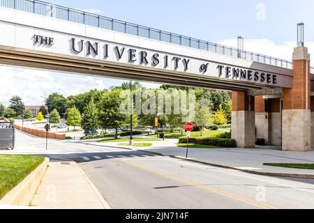 Der Campus der University of Tennessee befindet sich im Stadtzentrum von Knoxville, TN und wurde 1794 gegründet. Stockfoto