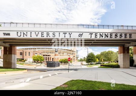 Der Campus der University of Tennessee befindet sich im Stadtzentrum von Knoxville, TN und wurde 1794 gegründet. Stockfoto