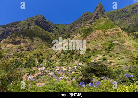 Blick vom Miradouro Pousada dos Vinháticos, Madeira, Portugal Stockfoto