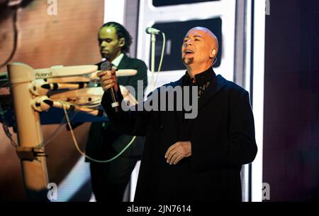 Die Human League auf der Bühne beim Lets Rock Festival Liverpool 2022 Stockfoto