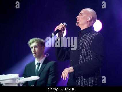 Die Human League auf der Bühne beim Lets Rock Festival Liverpool 2022 Stockfoto