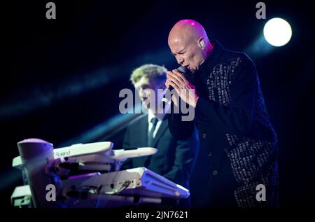 Die Human League auf der Bühne beim Lets Rock Festival Liverpool 2022 Stockfoto