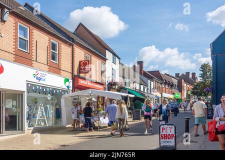 Marktstand, Castle Street, Hinckley, Leicestershire, England, Vereinigtes Königreich Stockfoto