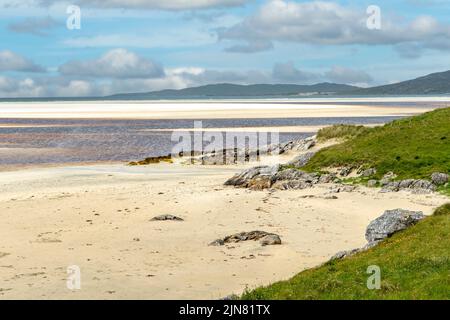 Sand Flats in Luskentire, North Harris, Äußere Hebriden, Schottland Stockfoto