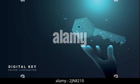 Digitales Schlüsselkonzept Stock Vektor