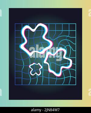 Abstraktes Neon-Gitter Stock Vektor