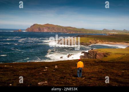 Dunmore Head Landzunge und der westlichste Punkt Irlands auf der Dingle-Halbinsel. Stockfoto