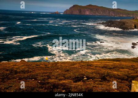 Dunmore Head Landzunge und der westlichste Punkt Irlands auf der Dingle-Halbinsel. Stockfoto