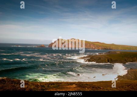 Dunmore Head Landzunge und der westlichste Punkt Irlands auf der Dingle-Halbinsel. Stockfoto