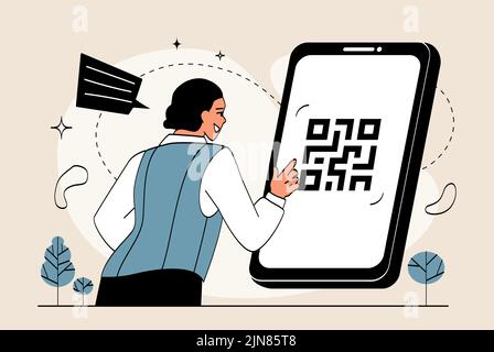 QR-Zahlungskonzept Stock Vektor