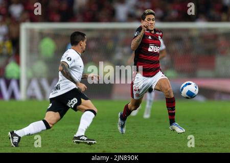 Rio De Janeiro, Brasilien. 09. August 2022. PEDRO von Flamengo während des Spiels zwischen Flamengo und Corinthians im Rahmen des Libertadores Cup 2022 im Maracana Stadium am 09. August 2022 in Rio de Janeiro, Brasilien. Kredit: Ruano Carneiro/Carneiro Images/Alamy Live Nachrichten Stockfoto