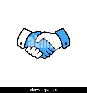 Design-Vorlage für Handshake und Partnerschaftslogo. Best Deal-Logo-Design Stock Vektor
