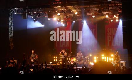 Anaheim, Kalifornien, USA 6.. August 2022 Simple Plan treten am 6. August 2022 in Anaheim, Kalifornien, USA, auf der Blame Canada Tour im House of Blues auf. Foto von Barry King/Alamy Stockfoto Stockfoto