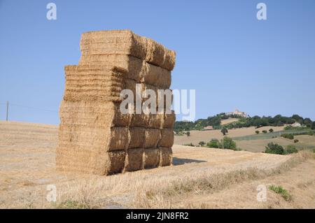 LANDSCHAFTSDORF Sorbolongo in der Provinz Pesaro und Urbino in den Marken in Italien Stockfoto